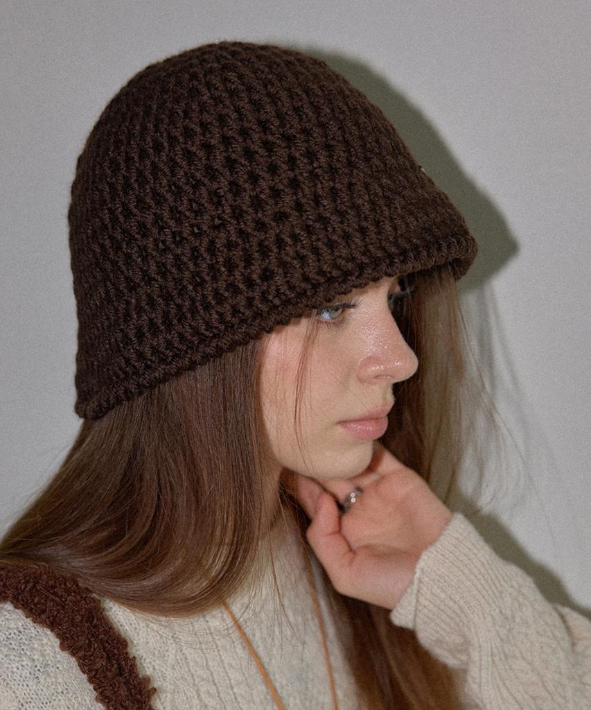 Seullouseulloulli Haul Winter Wool Handmade Crochet Knit Bucket Hat _ 9 Colors