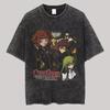 Vintage Gewaschenes Code Geass Anime Grafik T-Shirt Unisex Lässige Streetwear Kurzarm Baumwoll-T-Shirts Mehrere Print-Oberteile