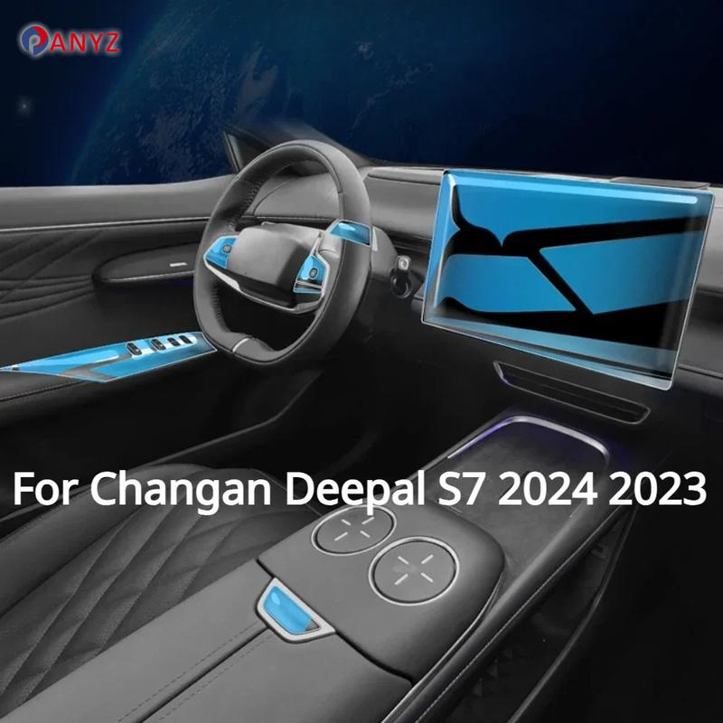 For Changan Deepal S7 2024 PPF Protection film Accessories Interior transparent TPU Navigation Gear Panel Center Console
