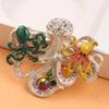 Broche Polvo Quirky Incrustado com Strass Menina Pin Bonito Moda Popular Acessórios Corsage Pin Decoração Vestido Saia