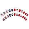 New Manicure Independence Day Flag Striped Star Design Short Square Wearing Armor