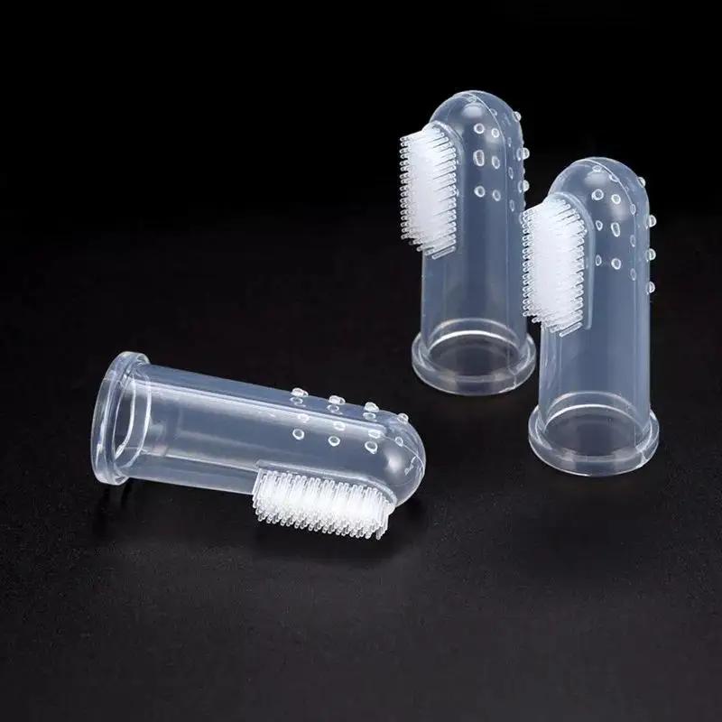 Pet Toothbrush Dog Bad Breath Tartar Cleaning Cats Teeth Care Toothbrush Silicone Soft Finger Cuff Dog Accessories Pet Supplies