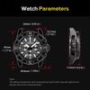 NORTH EDGE BLAZE Men's Watches Solar Power 316 stainless steel Case Quartz Watch For Men Pilot Sports Waterproof 50M Stopwatch
