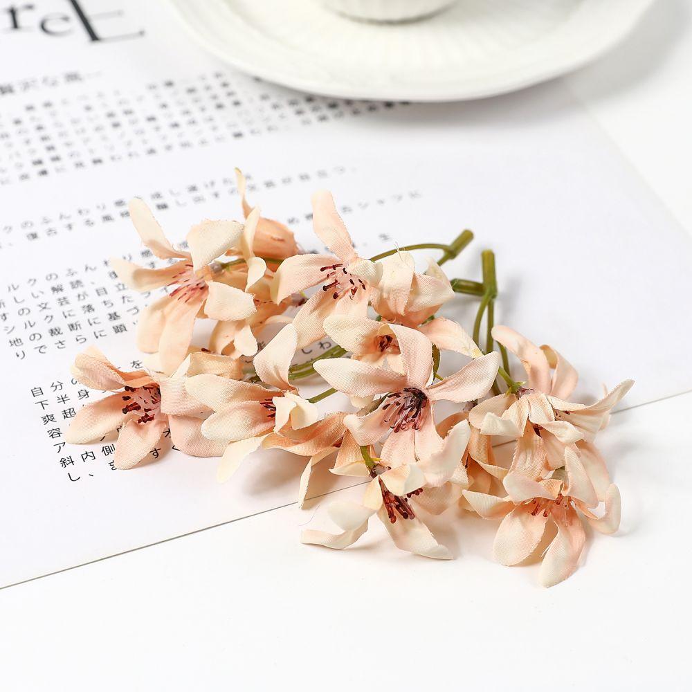 20PCs Silk Artificial Orchid Flowers Head Fake Flowers For Home Room Wedding Decoration DIY Vases Garland Gifts Accessories