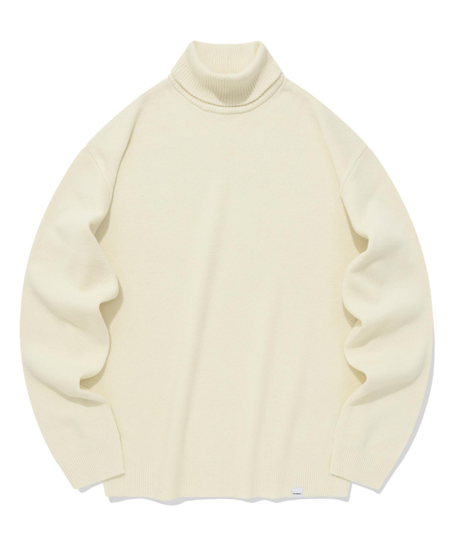 Covernat Lambswool Turtleneck Knit Ivory Ivory/S