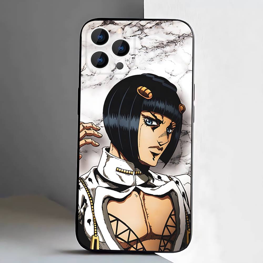 Bucciarati JoJos Bizarre Adventure Phone Case For iPhone 17,16,15,14,13,12,Pro,Max,Plus,E,SE4,Air,Mini Black Soft Box
