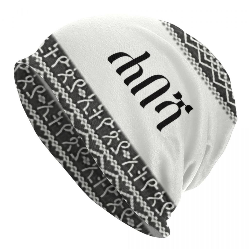 Custom Ethiopian Habesha Art Bonnet Hat Knitting Hat Unisex Women Cool Unisex Winter Warm Beanies Cap