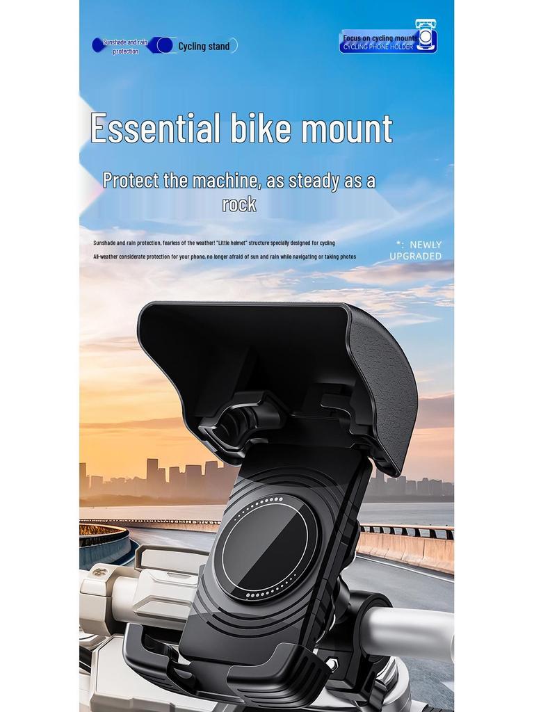 Waterproof Dustproof Electric Scooter & Motorcycle Phone Holder for Navigation with Helmet Bracket
