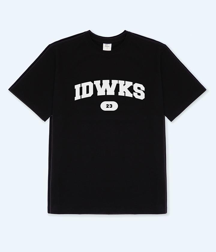 IDLEWORKERS Idwks Semi-Oversized Short Sleeve T-Shirt_Black