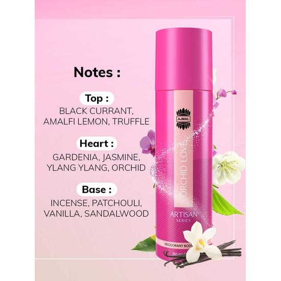 ajmal artisan - orchid love deodorant perfume 150ml longlasting spray gift for women online exclusive