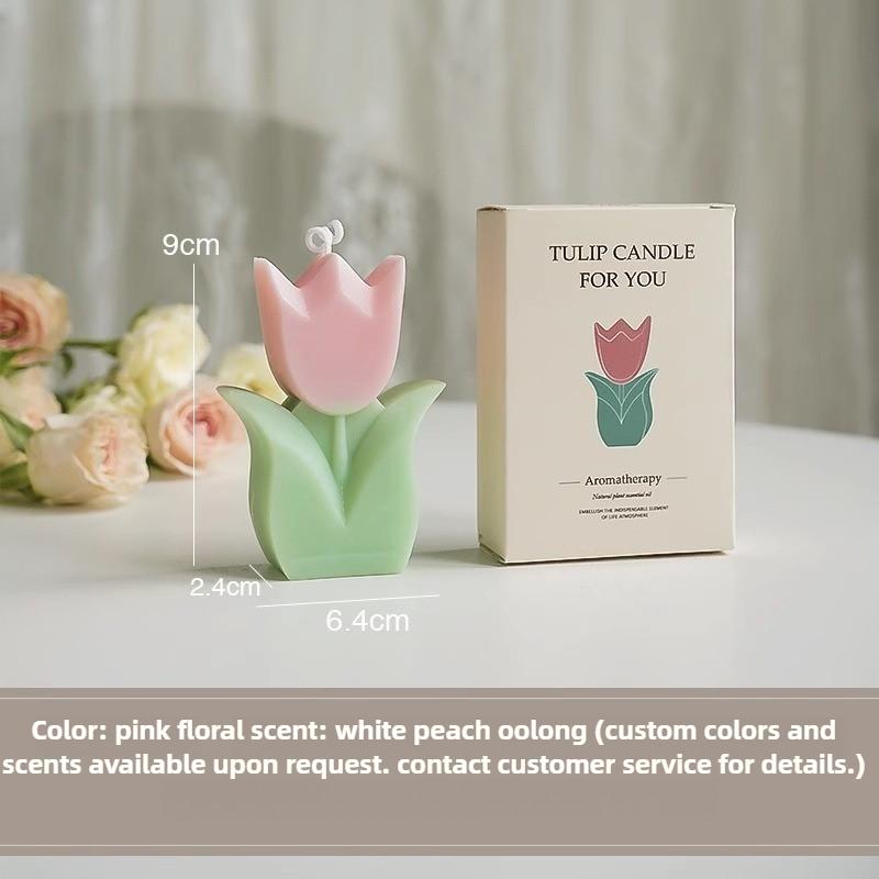 

Creative Tulip Aromatherapy Candle Aromatherapy Gift for Women Day Fragrance Candle Flower Shaped Wax