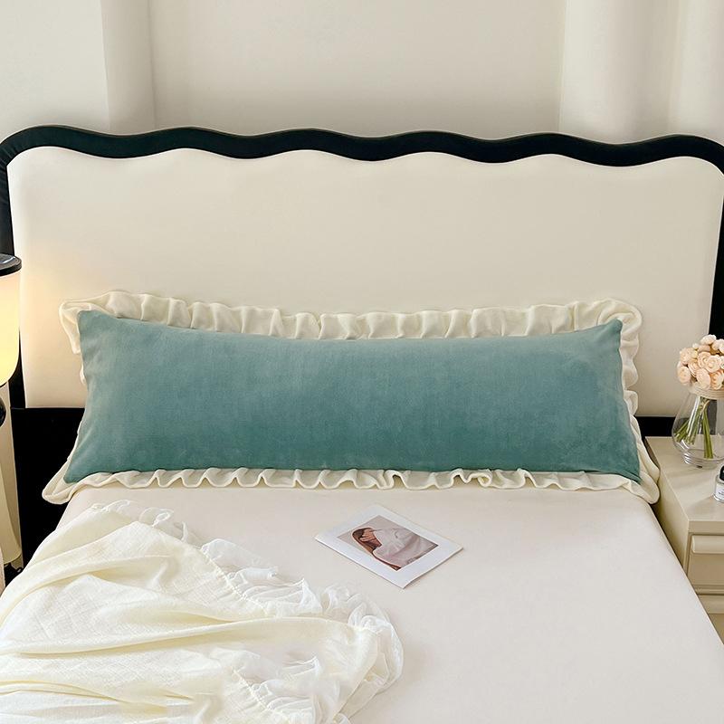 

Thick Soft Velvet Couple Lover Long Pillowcase Comfortable Lace Pillowcase 120/150/180cm Bedroom Hugging Body Pillow Cover 120x48cm