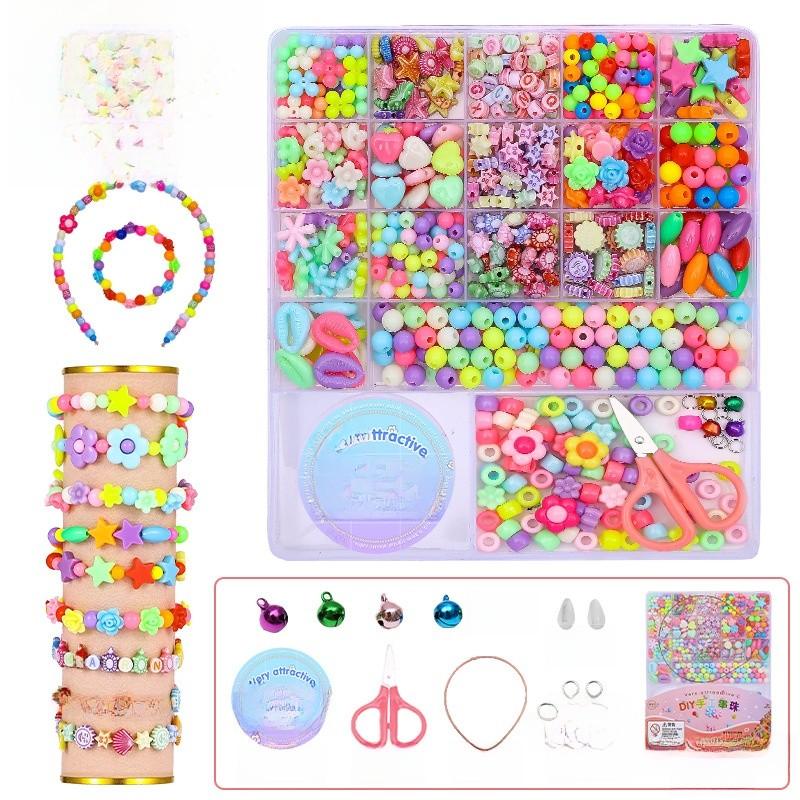 Crafting Bead Children Kit Plastic Elements Brain Development Bonding Family