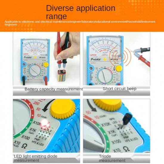 

MT-2019 Protective Function Analog Multimeter Safety Standard Professional Ohm Test Meter Tester Analog