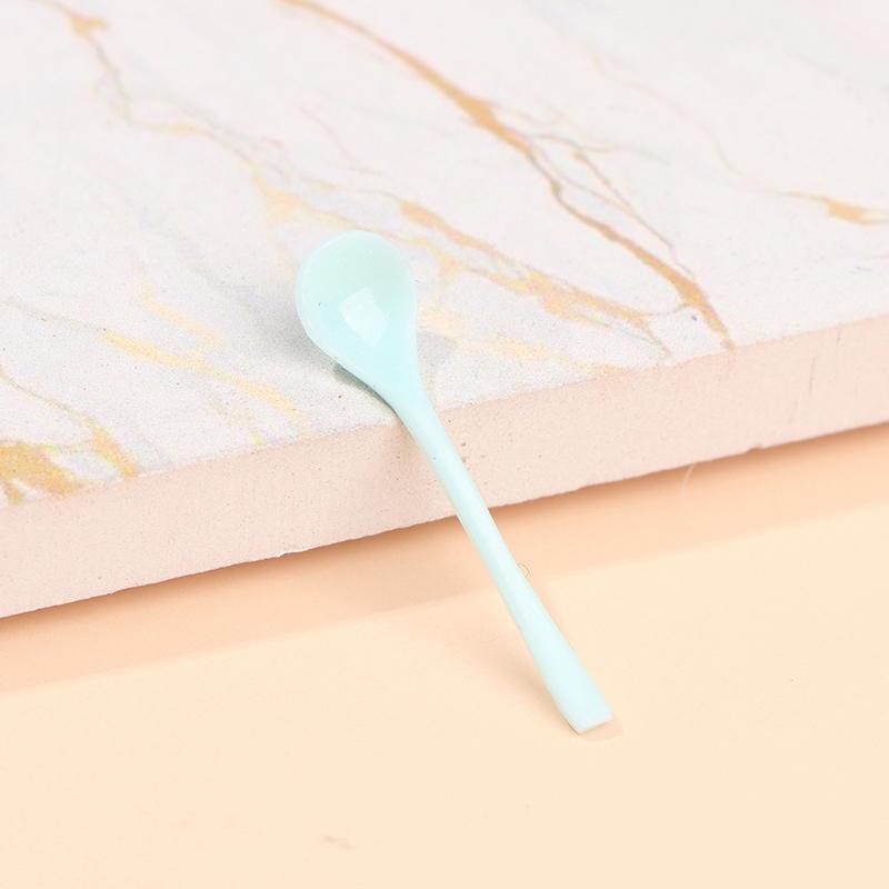 1 Stück Puppenhaus Zubehör Mini Eis Dessert Joghurt Löffel Dekoration