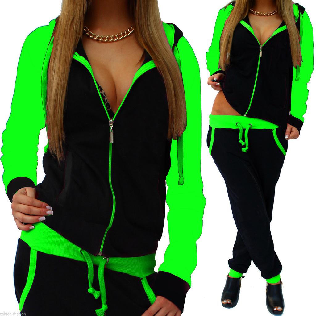 Sports New Style Womens Hoodie Set Sweatshirt Casual Track Suit Jogging Femme