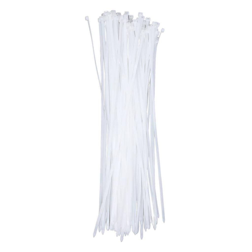 100pcs Cable Ties 250lbs Tensile Strength Extra Long Heavy Duty Nylon Ties for Indoor Outdoor White