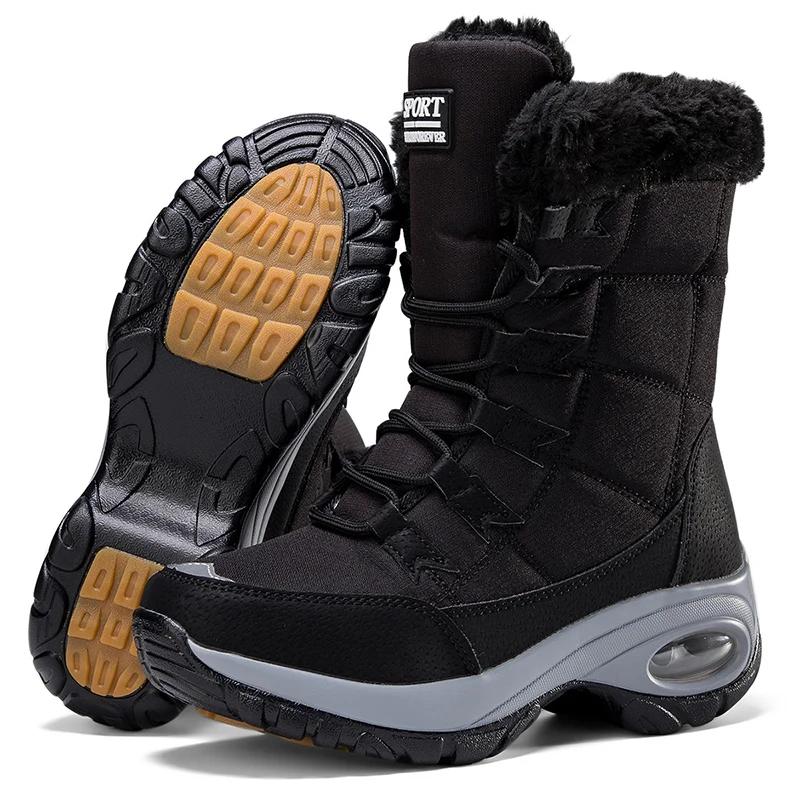 Fashion Women's Rubber Boots Classic Snow Winter Warm Shoes Handmade Platform Shoes Flip Flops 2025 Ankle Botas De Mujer Size 42 Boots