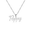 Personalized 18K Gold Plated Stainless Steel Name Necklace with Engraving and Box Chain