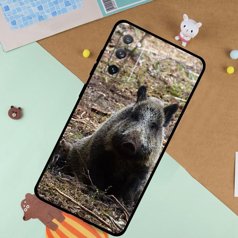 Wild Boar Pig Brown Soft Case For Samsung Galaxy S25 Ultra S9 S10 S20 S22 S21 Plus S23 FE S24 Ultra Funda Cover