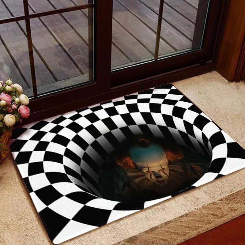 Christmas Non-slip Floor Mat Bathroom Living Room Absorbent Carpet Indoor Kitchen Doormat Shoe Mat Christmas Home Decorations