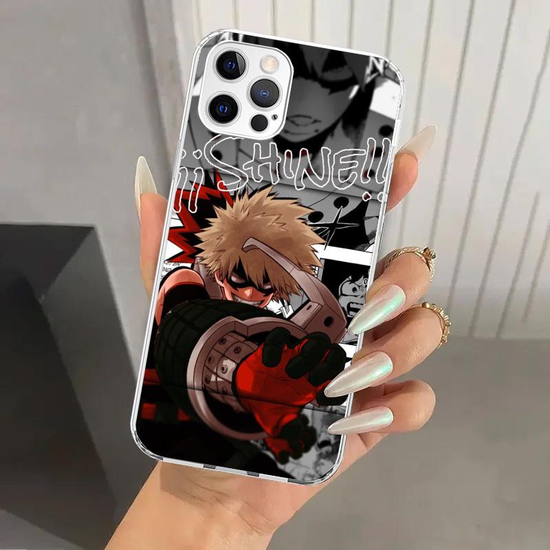 My Hero MHA Bakugou Katsuki Phone Case for Iphone 16 15 14 13 12 Mini 11 Pro Max 16E X XS XR 7 Plus 8 SE 2020 Soft Funda Print S