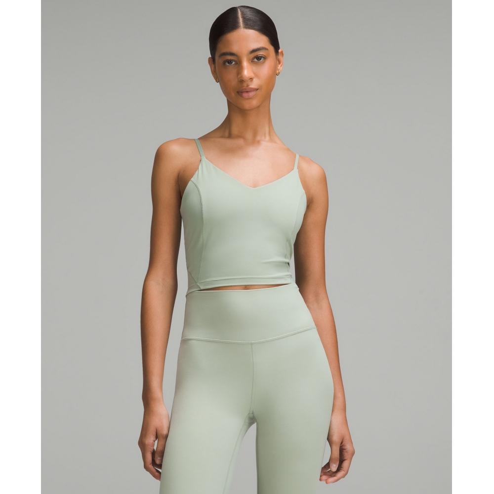 

Lululemon Выровняйте CroppeD Cami Tank Top Light Support CD Cup Palm Court 0