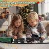 Retro Steam Train Set with Smoke Effect, Lights & Sounds, USB Rechargeable Christmas Train Railway Kits for Kids Holiday Gifts
