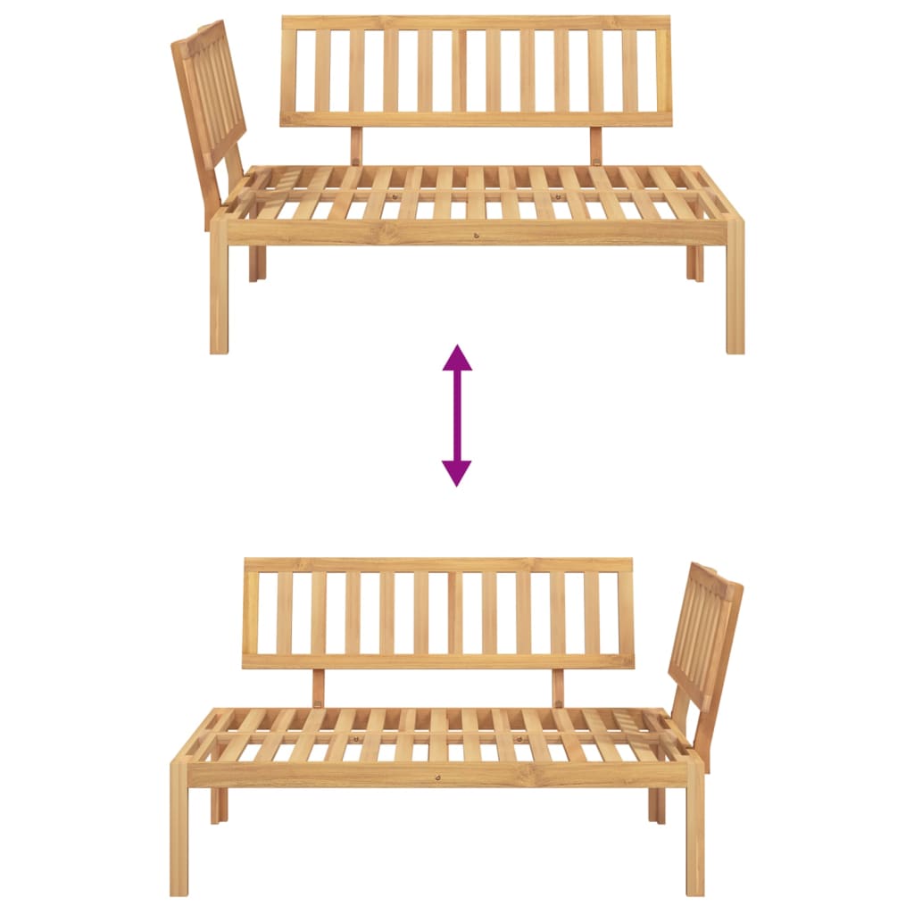 Vidaxl Narożna Sofa Ogrodowa Z Deseczek, Lite Drewno Akacjowe