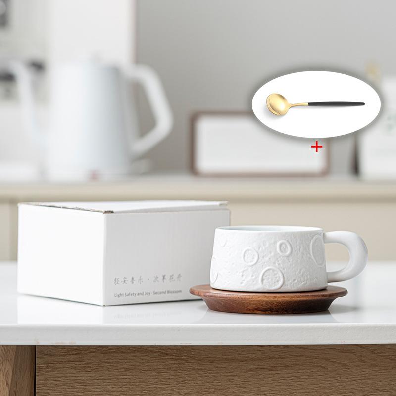 

Ceramic Planet Coffee Cups High Appearance Level Couple Water Cups Creative Mugs Breakfast Cups with Spoons Afternoon Tea Cups 200ML