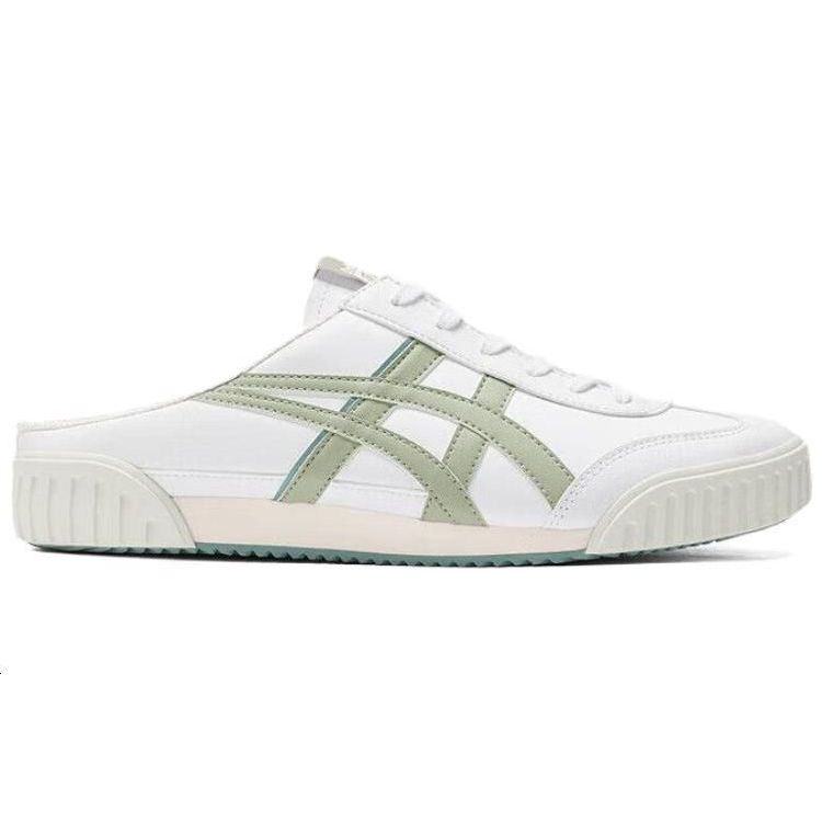 ONITSUKA TIGER Machuation Sabot Comfortable Non-Slip Durable Low-Top Casual Shoes Unisex Sneaker White Green 1183C012-102