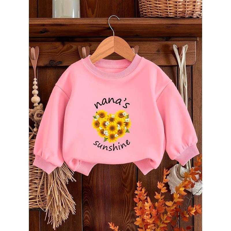 European sizes Kids' Cute Geometric Print Hoodie - Soft Lightweight Spring & Autumn Pullover with Round Neck, Casual Sweatshirt for Casual Attire