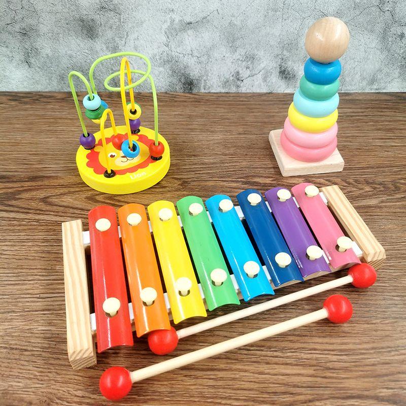 Intellectual Baby and Child Toys1-2-3One-Year-Old Boy and Girl One-Year-Old Baby Eight Tone Percussion Piano Music Enlightening Early