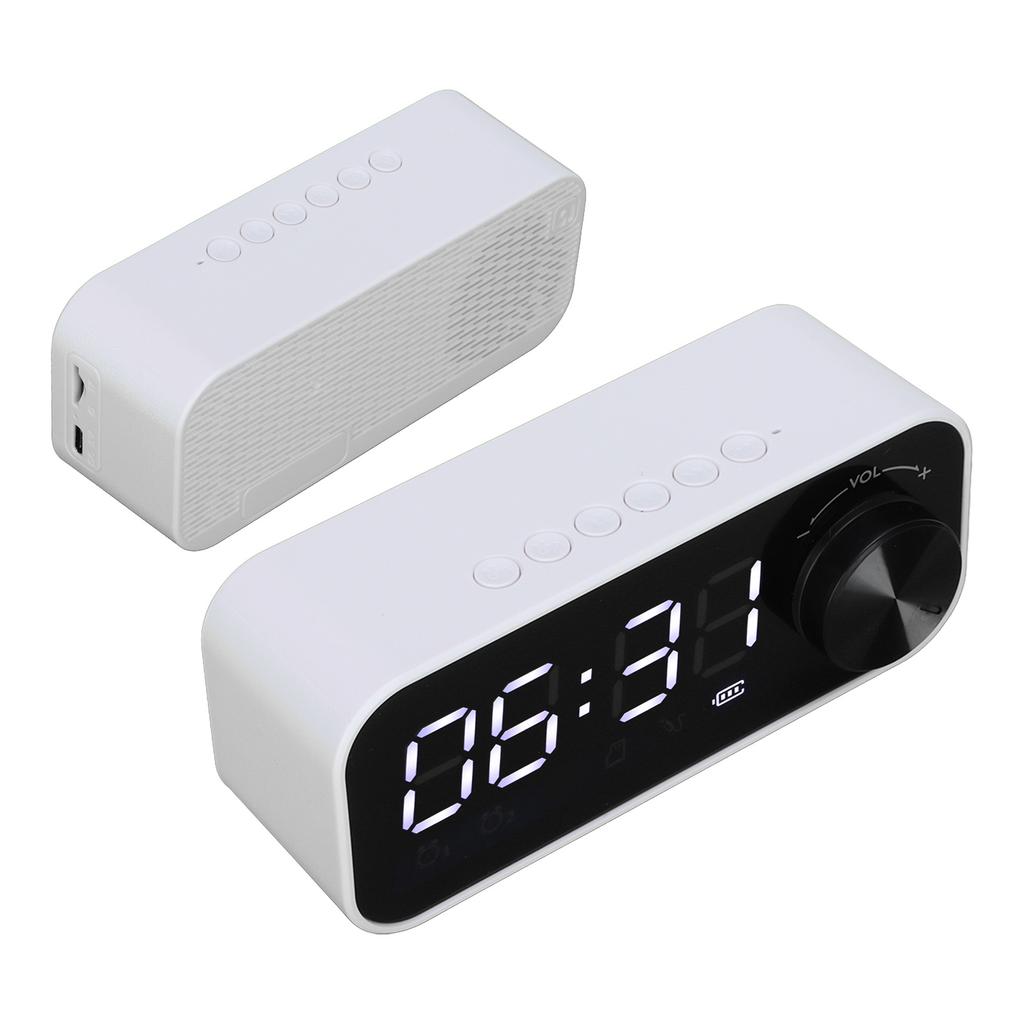 B126 Clock Speaker Multifunctional Portable Alarm Clock Radio with LED
