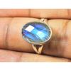 Natural Labradorite 925 Sterling Silver Oval Handmade Vintage Ring Size US-91 MK-91