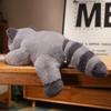30-65cm Simulation Raccoon Plush Doll Cute Grey Lying Raccoon Animal Plush Toy For Boys And Girls To Accompany The Sleeping Gift