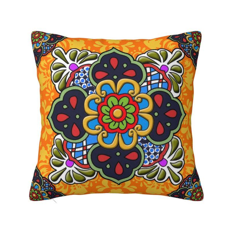 Poland Folk Floral Throw Pillow Case cm Decorative Polish Floral Art Cushion Cover Soft Polyester Pillowcase