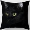 Decoracin Del Hogar Funda De Almohada De Gato Negro Impresin Decorativa Funda De Cojín De Sof De Coche Cuadrado En Forma