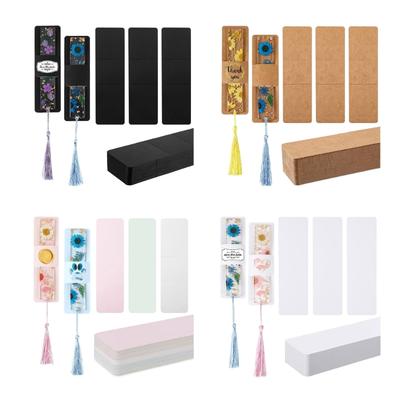 50Pcs Kraft Bookmark Sleeves Bookmark Holder Resin Bookmarks Blank Display Cards for Small Business Packaging Supplies