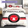 FC Midtjylland  Pattern Bedding Quilt Set  Home Decoration  Gift (1 * Duvet Cover + 2 * Pillowcase  Without Core)