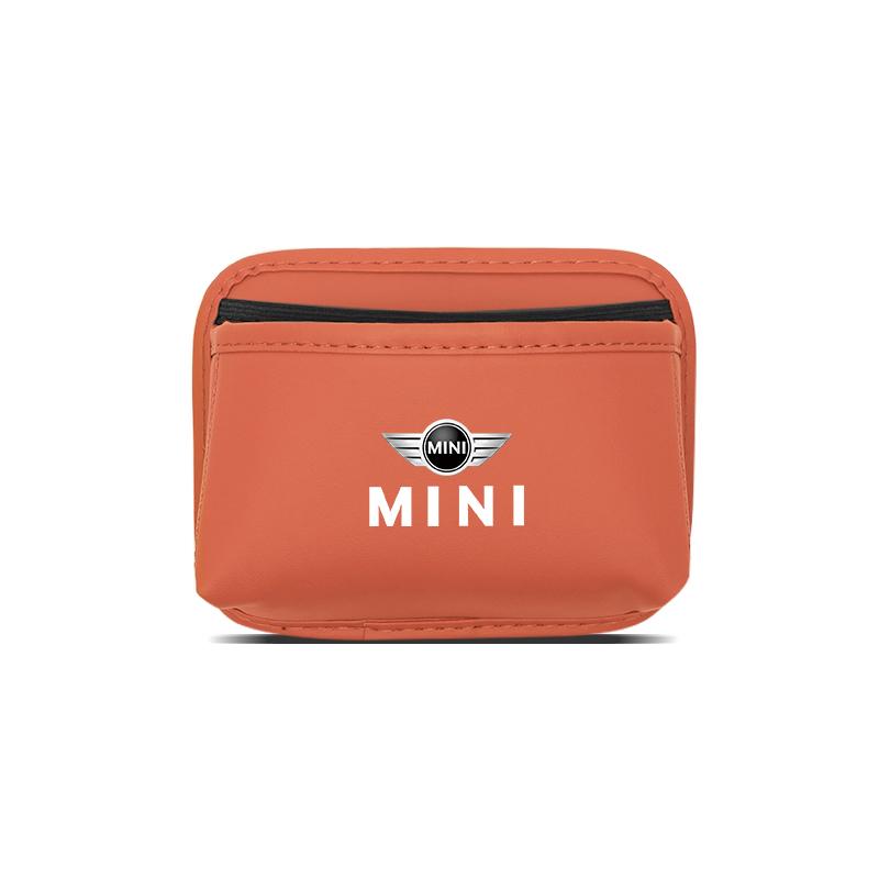 PU Leather Car Storage Organizer Bag Pocket For MINI Cooper JCW Countryman Clubman Cabrio Paceman Coupe Car tire valve cap