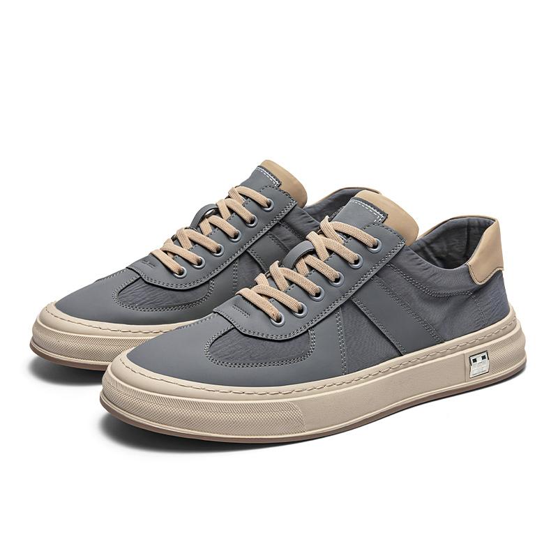 

Fashion New casual men s board shoes Leisure comfortable high-quality styles Outdoor walking and tourism Youth sports shoes lace-up 44 серый
