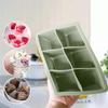 Flexible Silicone Ice Cube Tray - 6-Cavity Easy Release Mold for Crystal Clear Ice Cubes 6x Faster Freezing