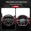 Red Car Steering Wheel Booster Cover Carbon Fiber Anti-slip Accessories US 2PCS