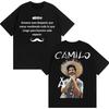 Singer Camilo Tribu Album Tour Graphic T-shirt Men Clothing Cotton Short Sleeve Top Fashion Hipster Pop Music Streetwear