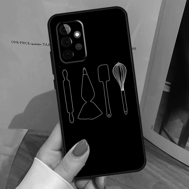 Baking Cook Chef Case For Samsung Galaxy A55 A35 A15 A54 A34 A14 A33 A53 A13 A23 A17 A06 A16 A56 A36 A32 A52