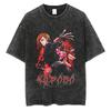 Anime Jujutsu Kaisen Print T Shirt Men Summer Zenin Maki Streetwear Tshirt Oversized Vintage Washed Short Sleeve Casual Tshirt