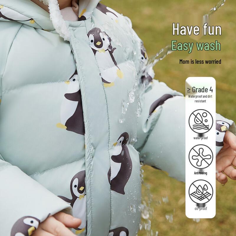 ASK JUNIOR Трехзащитный пуховый комбинезон с капюшоном для младенцев 100