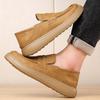 Spring Autumn New Designer Loafers for Men Solid Color Low Top Retro Fashion Casual Shoes Man Soft Cow Leather Shoes Male