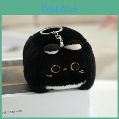 Cute Plush Cat Stuffed Animal Keychain Fluffy Cartoon Kitty Bag Decoration
